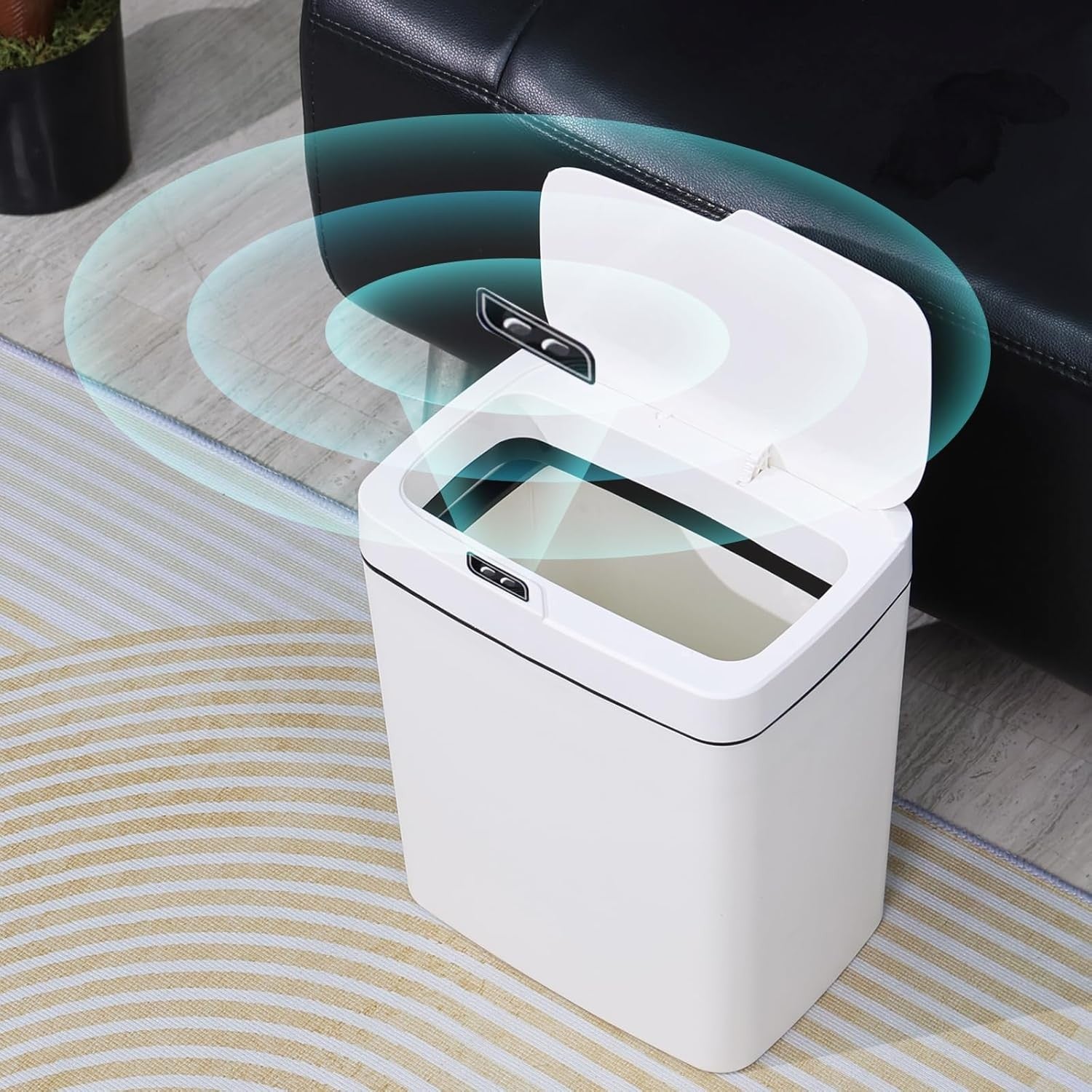 15L Automatic Motion Sensor Trash Bin Touchless White