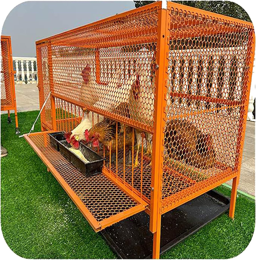100cm Galvanised Steel Chicken Coop Poultry Cage Run