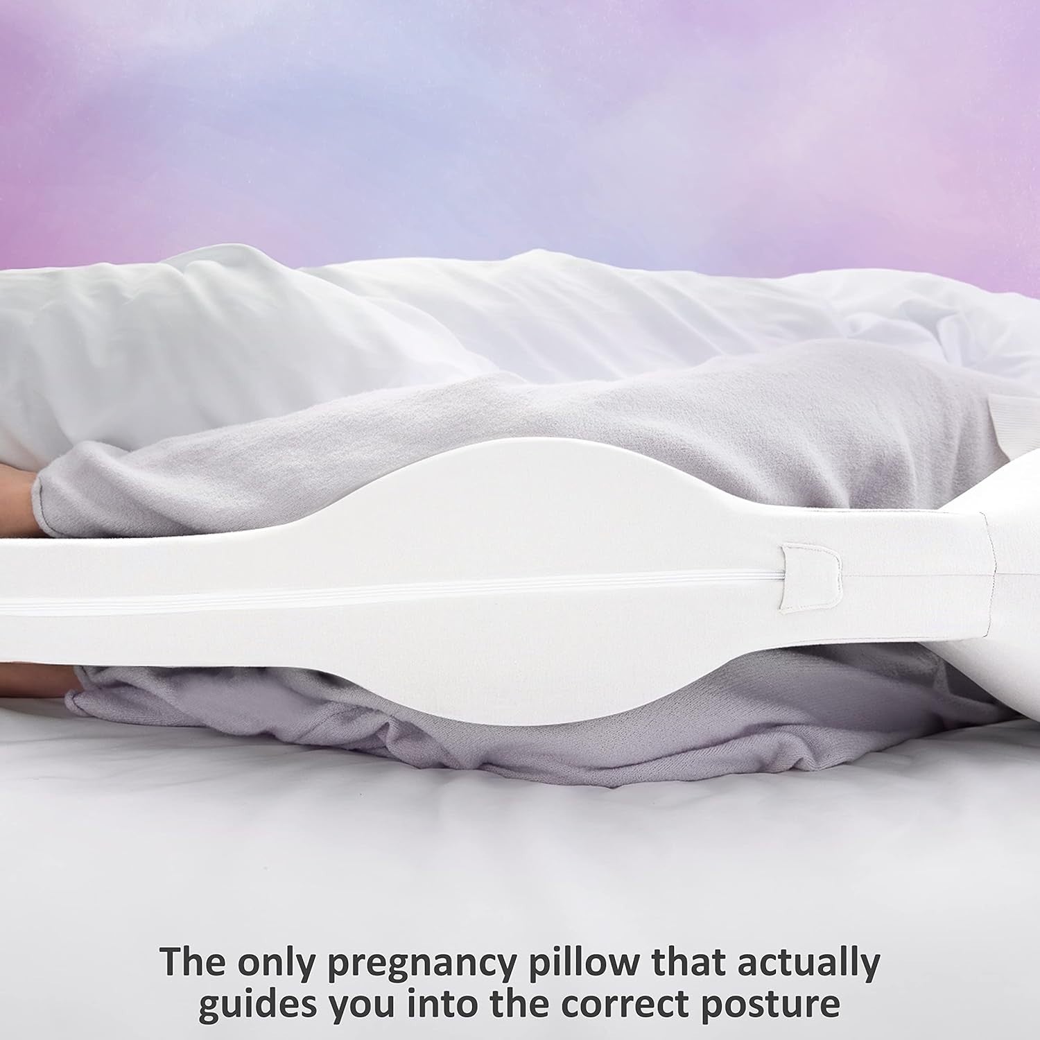 Pregnancy Pillow Curved Body Support Full Length Side Sleeper Washable