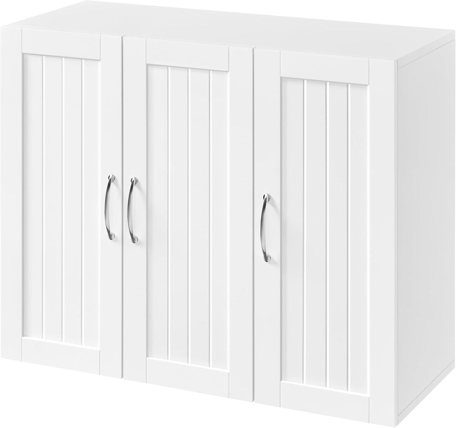 3 Door Wall Mounted Kitchen Bathroom Cabinet Storage Cupboard White