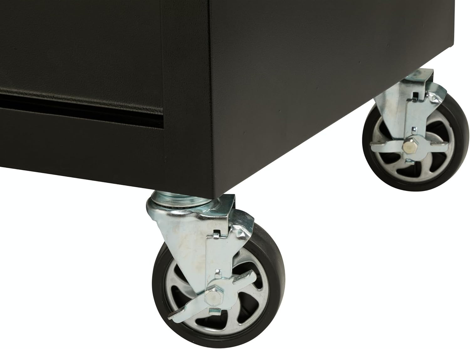 Mobile Rolling Workbench with 9 Drawers Solid Wood Top Locking Steel 1200mm
