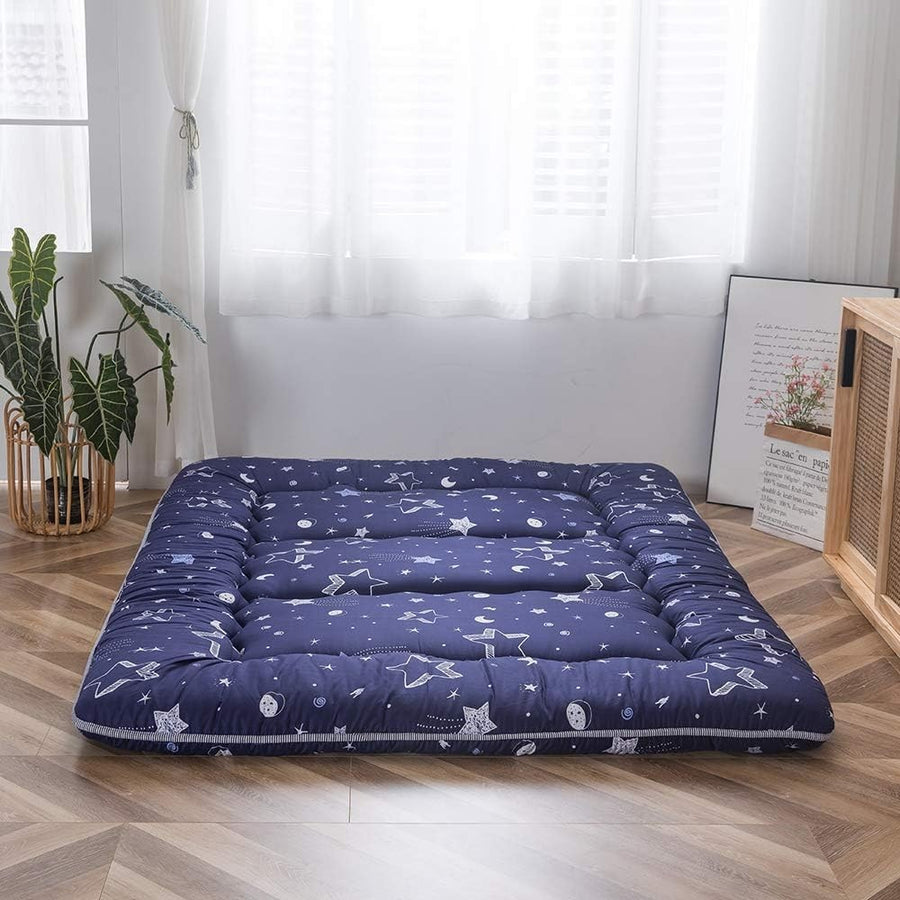 King Size Japanese Floor Mattress Futon, Thick Tatami Pad, Foldable & Portable