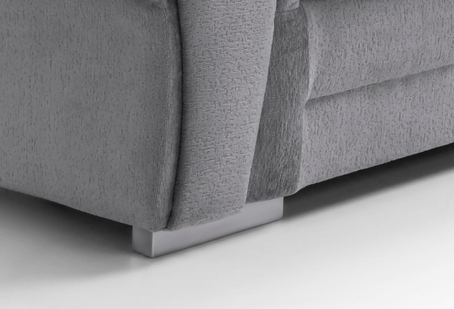 Grey L Shape Corner Sofa 5 Seater – Luxury Foam Cushions, No Assembly