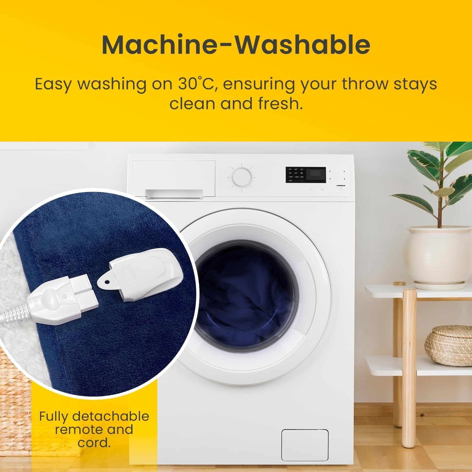 Electric Heated Throw Double Sherpa Fleece 10 Heat Levels Remote 200x150cm