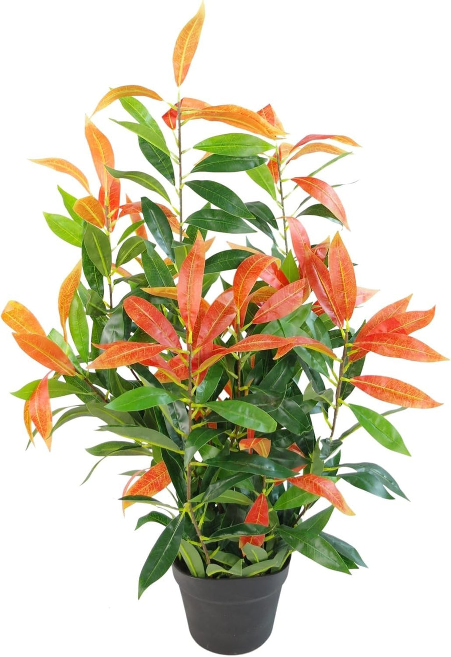 80cm Photinia Red Green Ficus Artificial Tree Realistic Indoor Home Decoration