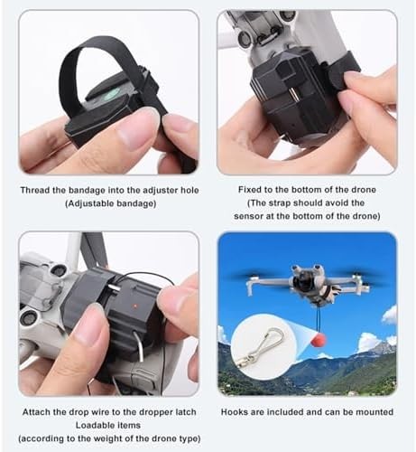 Universal Drone Payload Dropper for DJI Mavic 3 Pro AIR 3S | 500g Remote Release