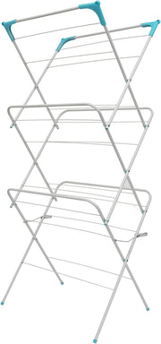 3 Tier Clothes Folding Laundry Drying Rack Indoor Outdoor Space Saving
