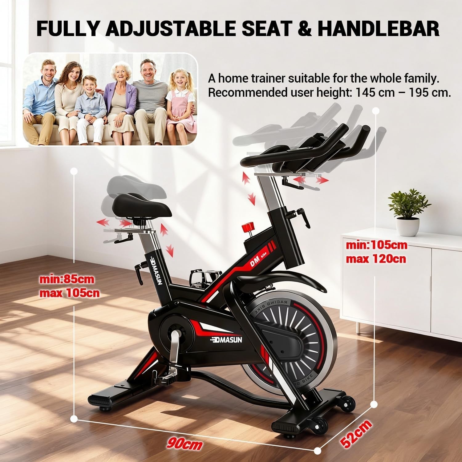 Quiet Magnetic Pro Spin Bike w/ LCD, Tablet Holder, 15kg Flywheel & 400lb Cap