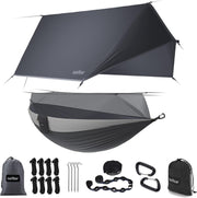 Camping Hammock Tent with Rain Fly | Double Bug Net Hammock | Lightweight Hiking