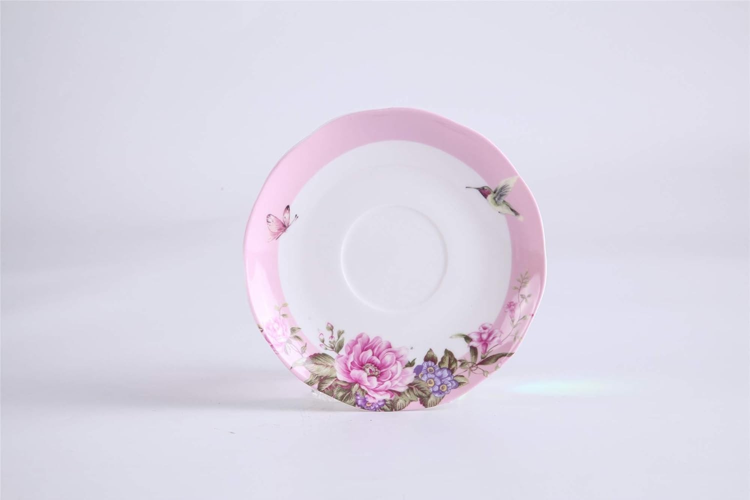 Tea For One Teapot Cup Saucer Set Pink Floral Rose Bird Gift Box