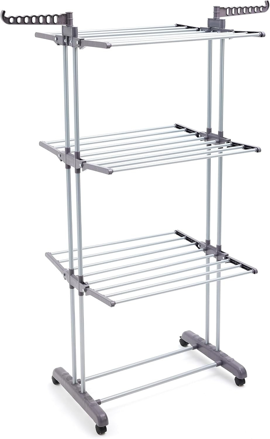 4 Tier Clothes Airer Adjustable Drying Rack Folding Wings Indoor Laundry Stand