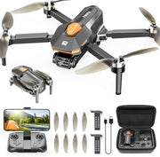 Foldable 1080P HD Camera Drone with Brushless Motor, Tap Fly & 2 Batteries