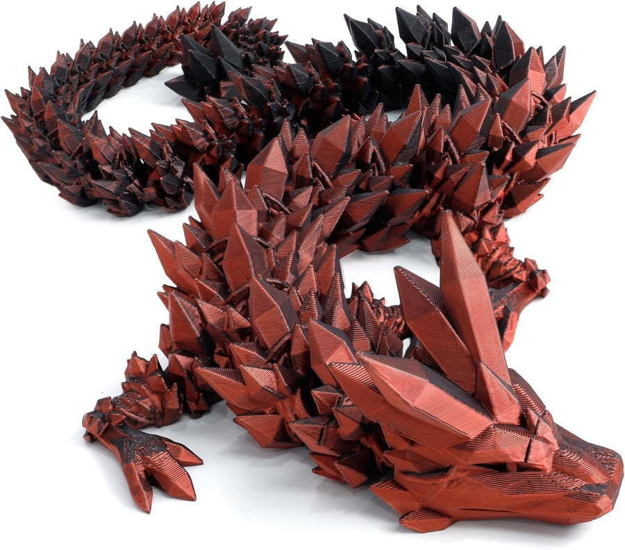 24in Pearly Articulated Dragon Fidget Toy 3D Printed Fantasy Decor
