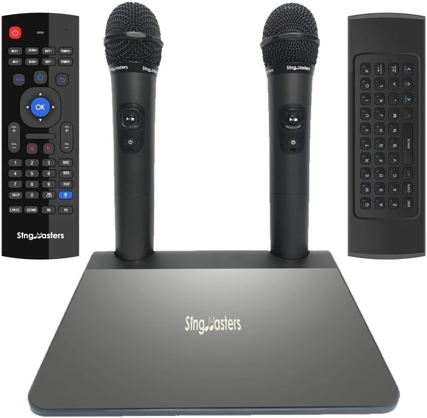 Smart Karaoke Machine 13K Songs WiFi Android TV 2 Wireless Mics