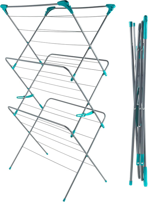 XL Foldable Clothes Airer Large Drying Rack 19m Space Indoor Laundry Horse