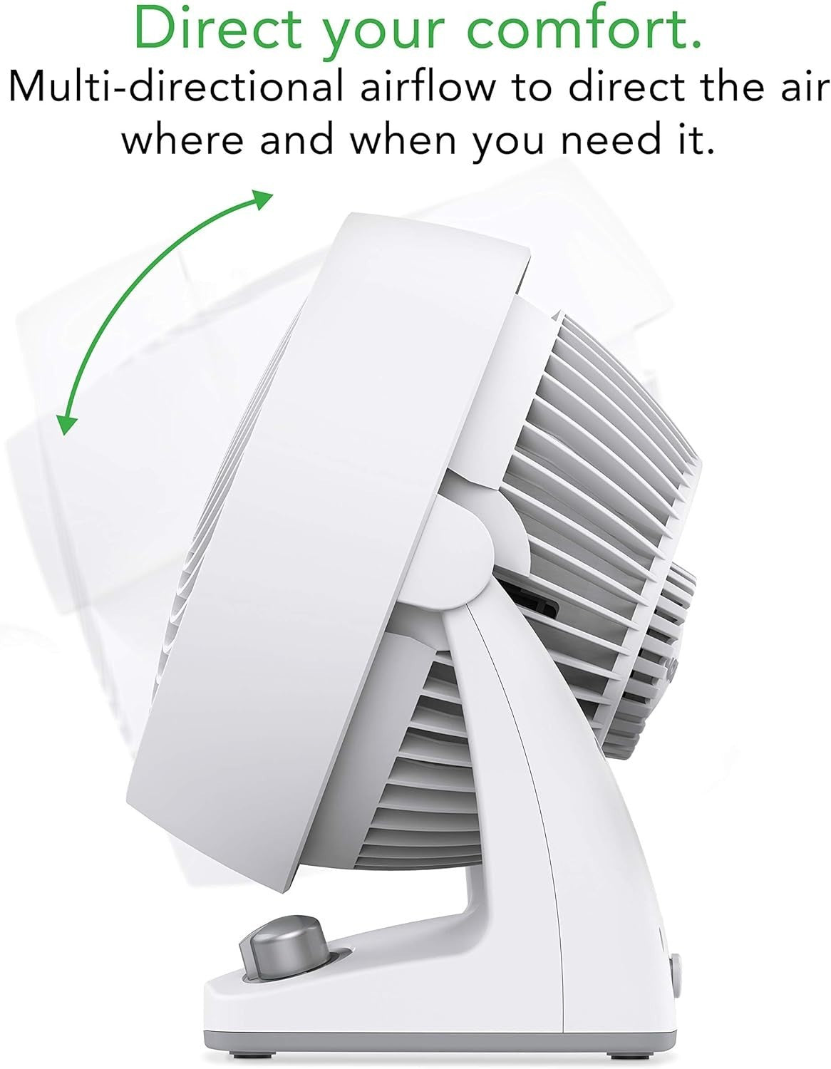 Compact Air Circulator Fan – Quiet 2-Speed Cooling Desk Fan Adjustable Tilt