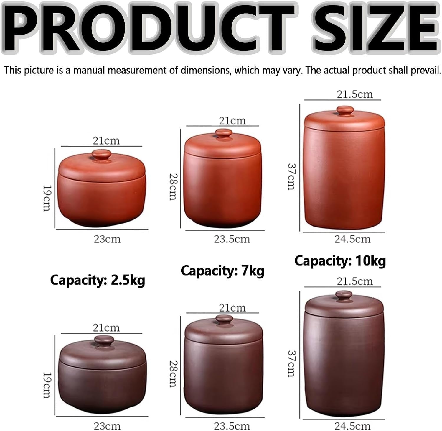 2.5KG Ceramic Airtight Rice Bucket Grain Storage Jar with Lid