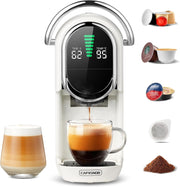 5-in-1 Pod Coffee Machine 20Bar Hot Cold Brew Mini Maker Fast Heat-Up White