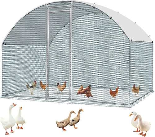 Large Walk In Chicken Coop Run 3x2x2m Galvanised Metal Cage Roof