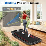 6in1 Folding Treadmill 12km/h 9% Incline Under Desk Walking Pad 350lbs Heavy