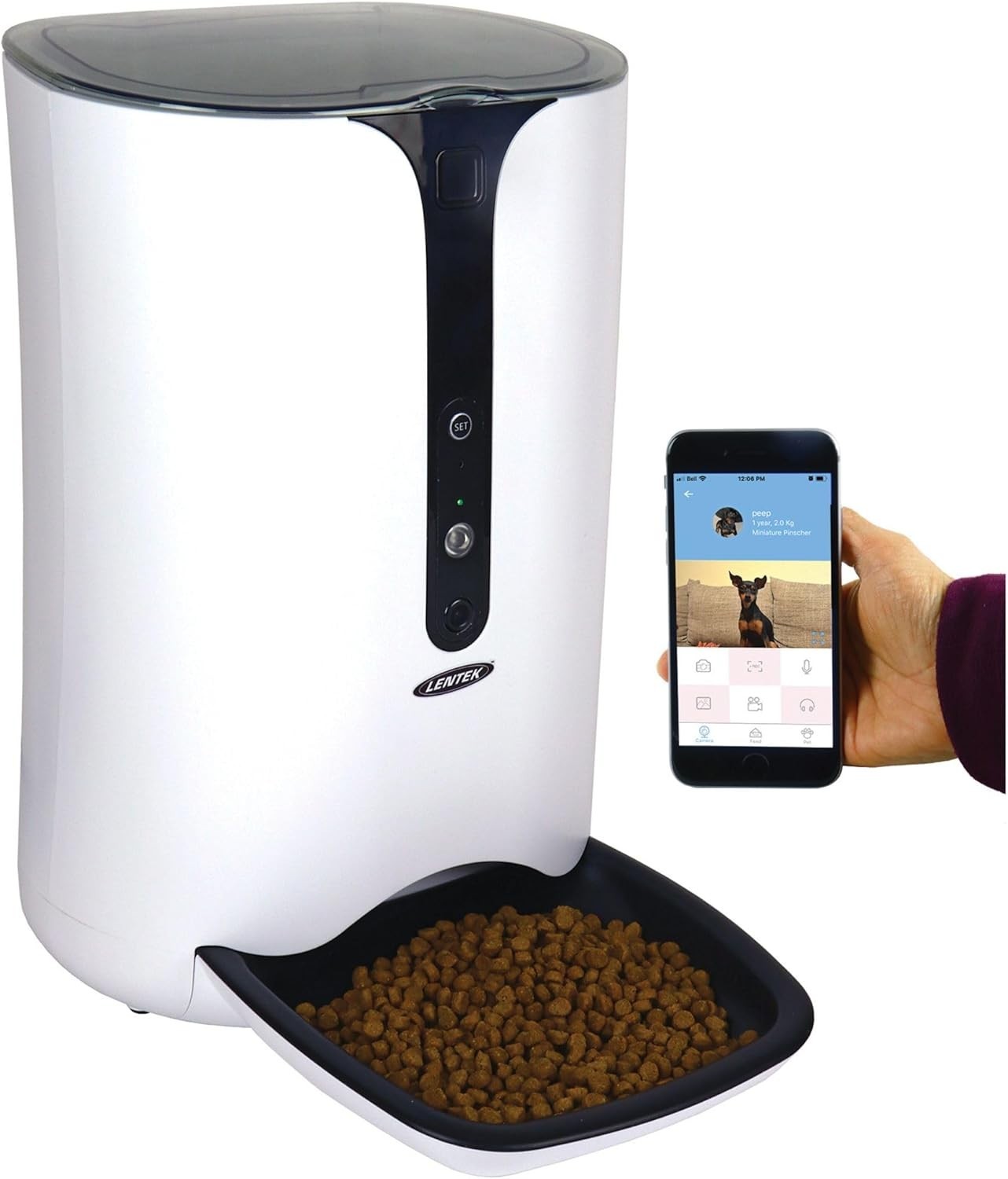 Smart Pet Feeder WiFi Camera 2 Way Audio Auto Food Dispenser Timer