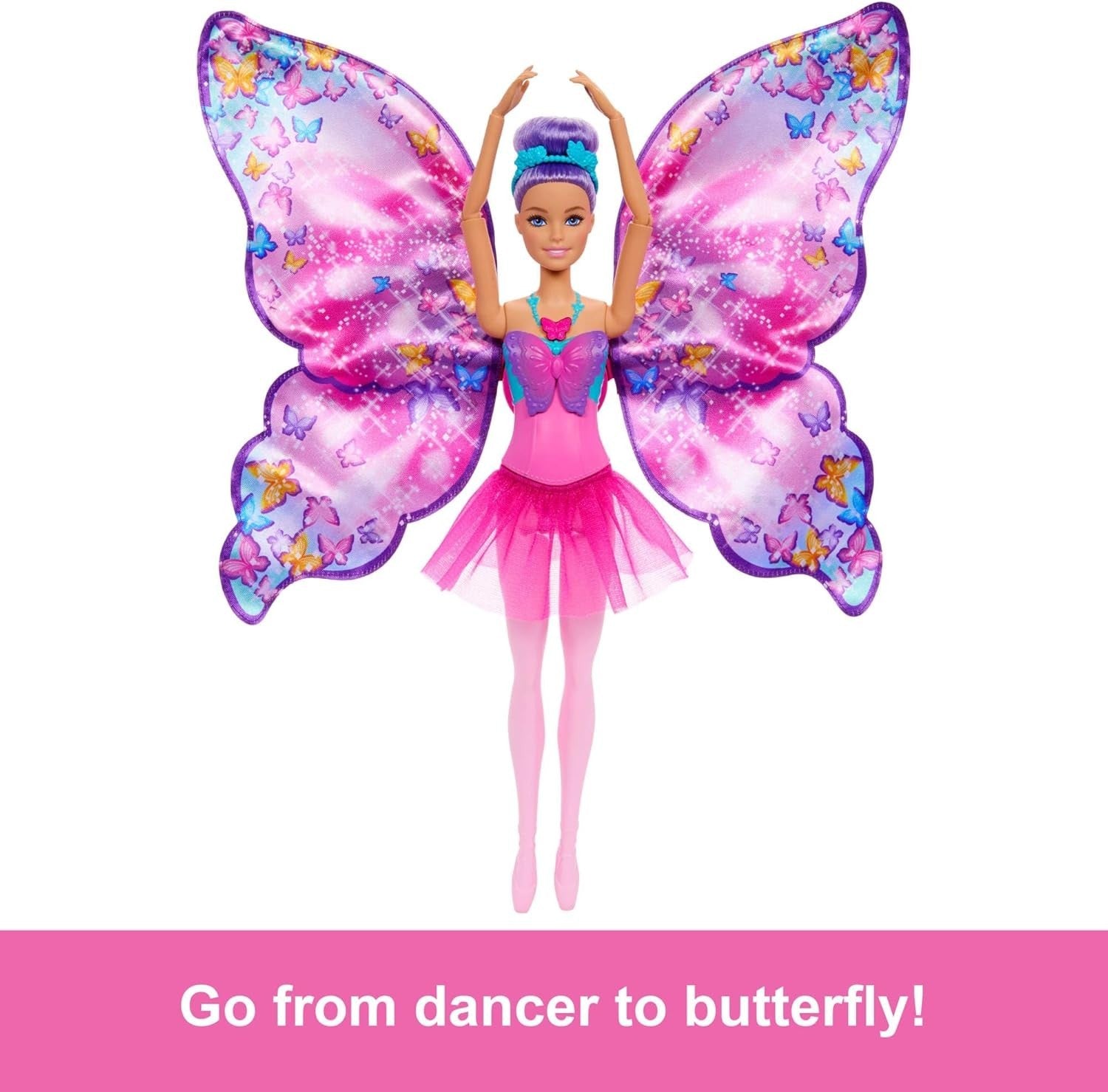 Dance to Butterfly Doll 2-in-1 Transformation Wings Tutu Gift