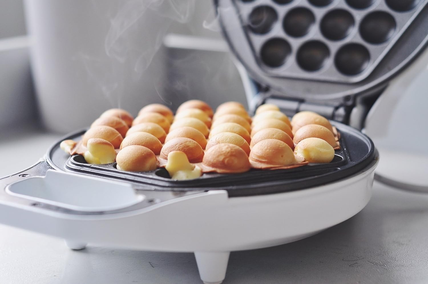Hong Kong Bubble Waffle Maker Non Stick 640W UK Plug White