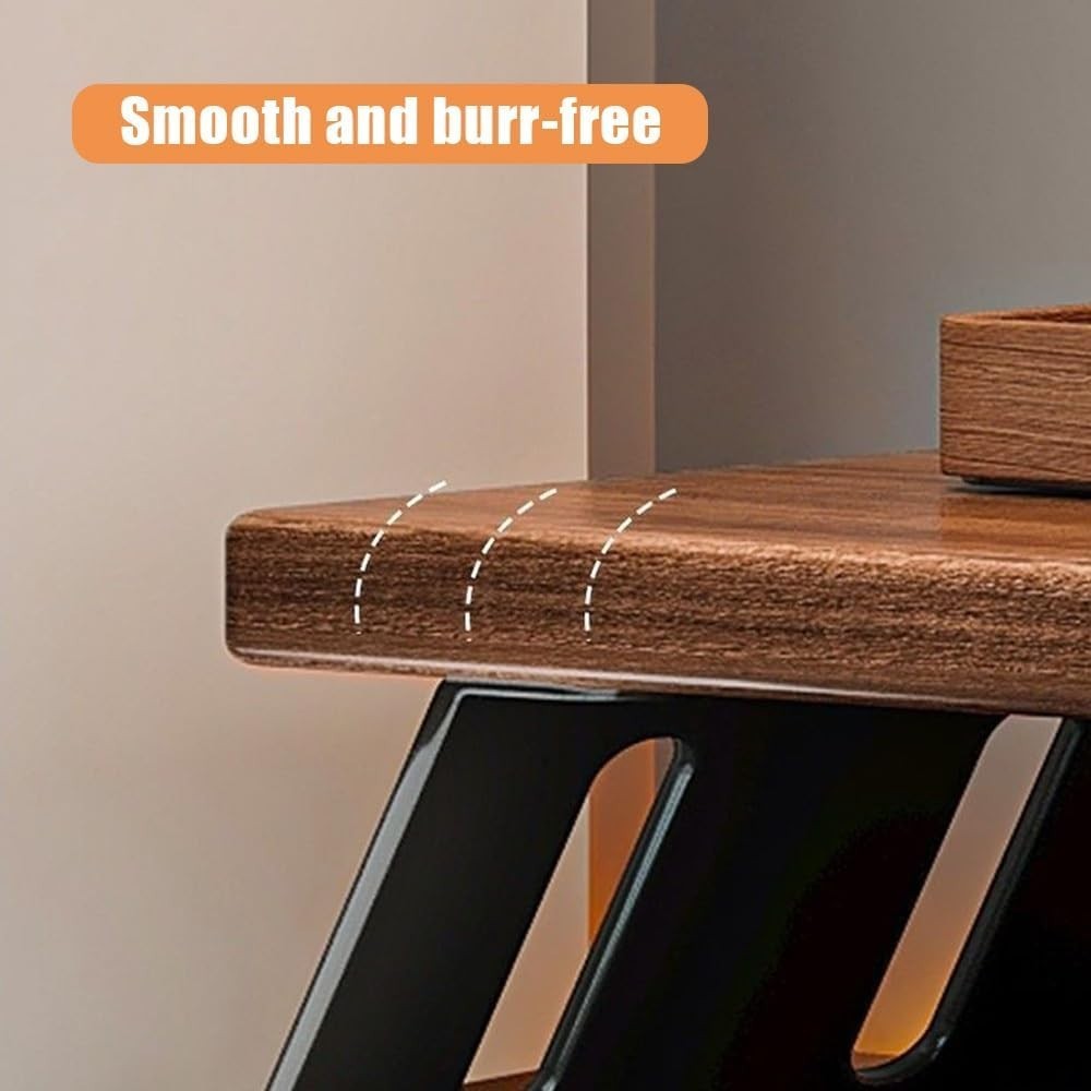 3 Tier Desk Hutch Adjustable Desktop Shelf Organizer Monitor Stand Black 90cm