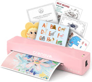 A4 Laminator Pink Hot Cold Fast Warm Up Anti Jam + Pouches
