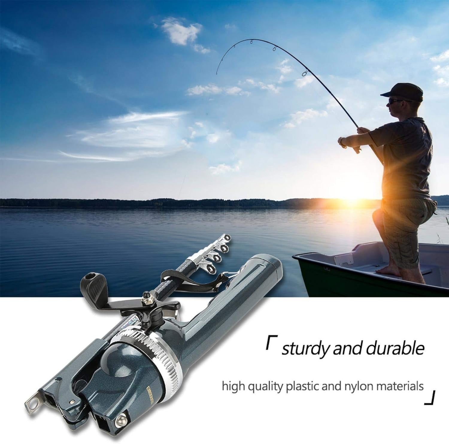 Portable Folding Fishing Rod with Built-in Reel – Lightweight Travel Kit