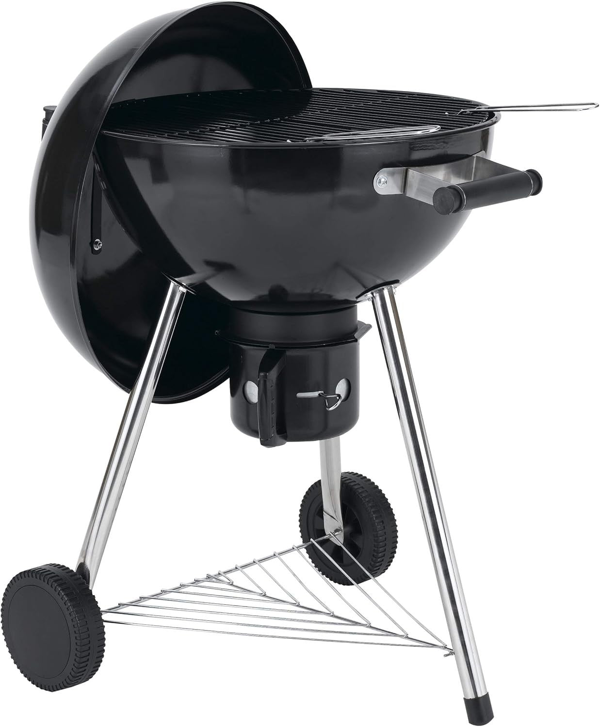 Large Charcoal Kettle BBQ Grill 54cm Outdoor Garden Barbecue with Wheels Lid