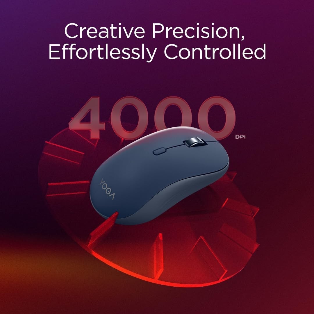 Silent Bluetooth Mouse Multi-Device 6 Button Ergonomic Blue