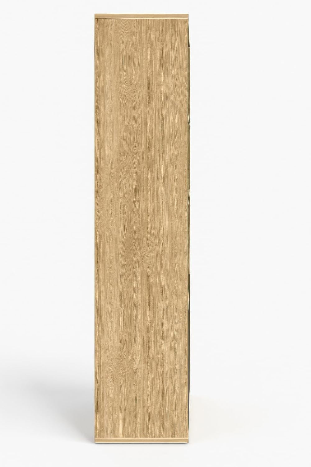 3-Shelf Oak Bookcase – Compact Wooden Storage Unit with Anti-Tip Kit