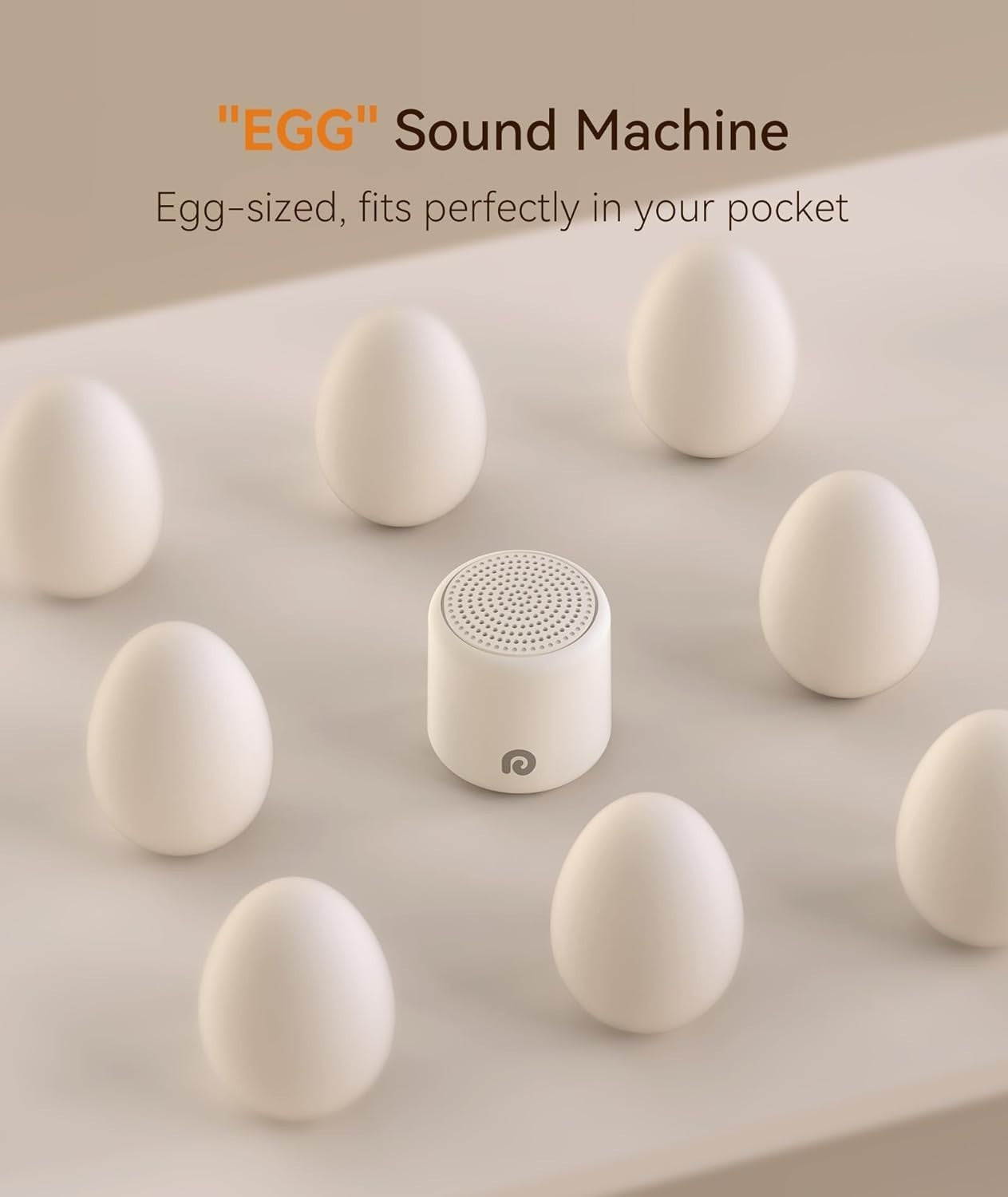 Portable Mini White Noise Machine for Babies & Adults – 16 Soothing Sounds