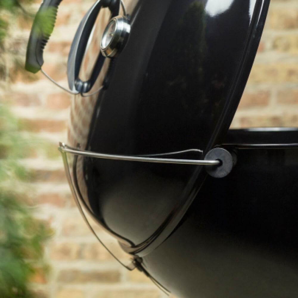 57cm Charcoal Kettle BBQ Grill with Folding Gourmet Grate & Porcelain-Enamel Lid