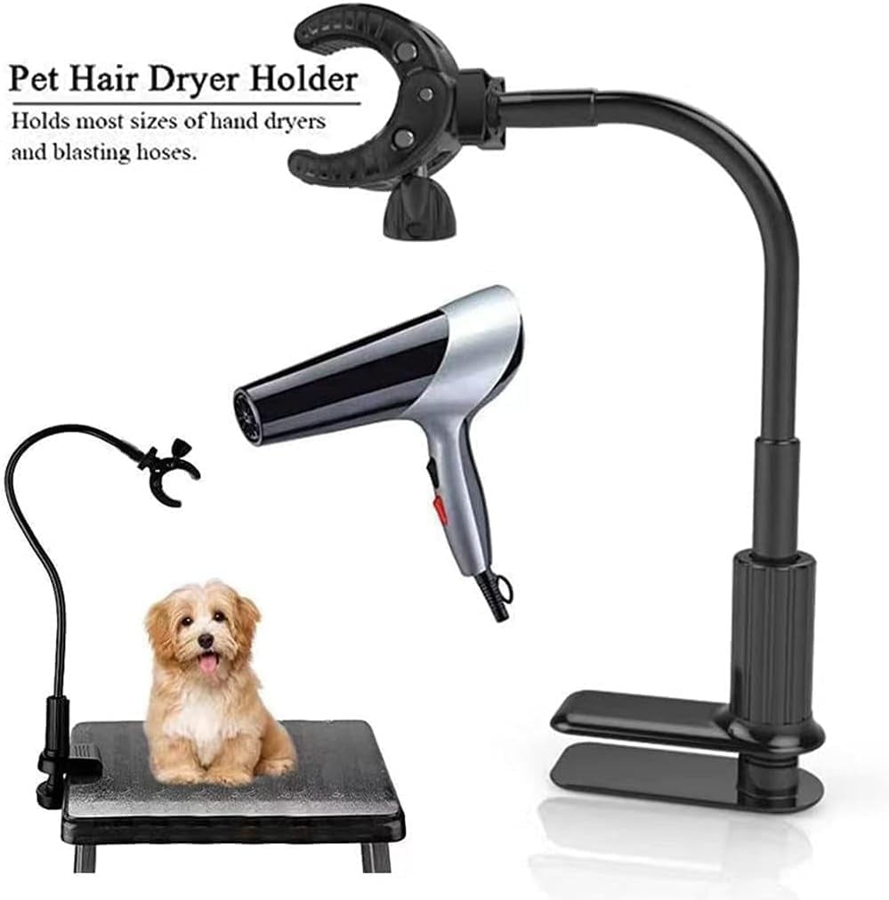 Pet Grooming Hair Dryer Holder Hands Free 360° Adjustable Clamp Stand