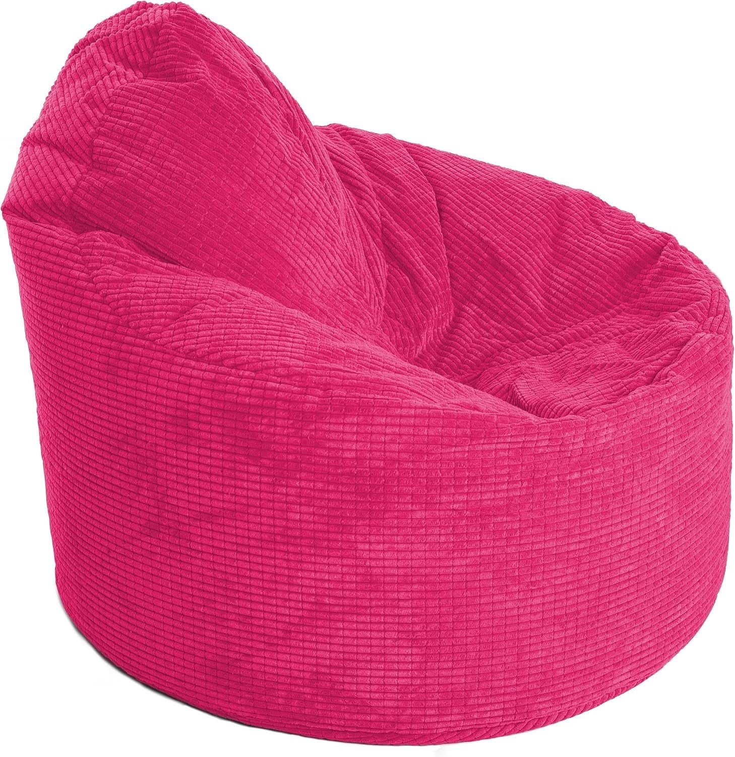 XL Pink Corduroy Bean Bag Chair Adult Lounge Seat Kids Gaming Room Decor