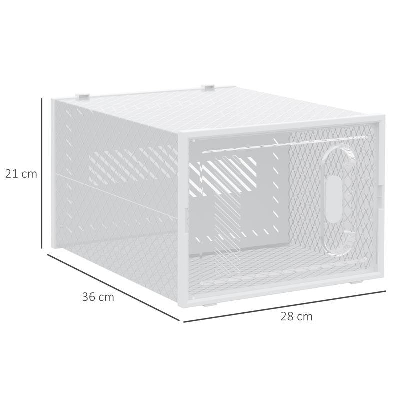 Clear Stackable Shoe Boxes – 18PC Set with Magnetic Doors & Air Vents