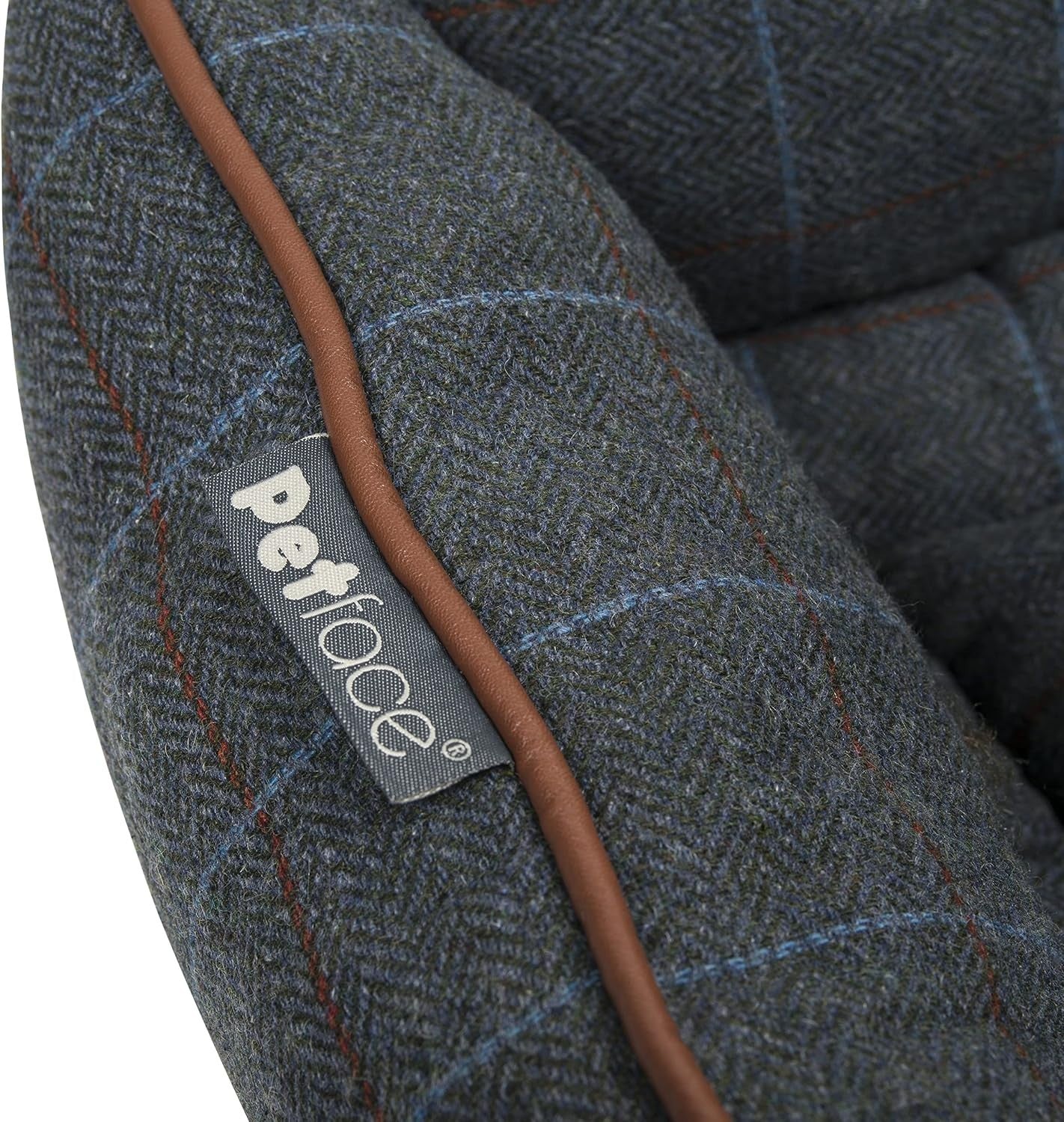 Small Tweed Dog Bed 50x42cm Reversible Cushion Cozy