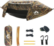 Camping Hammock with Mosquito Net 290x140cm | 300kg Load | Full Setup Kit