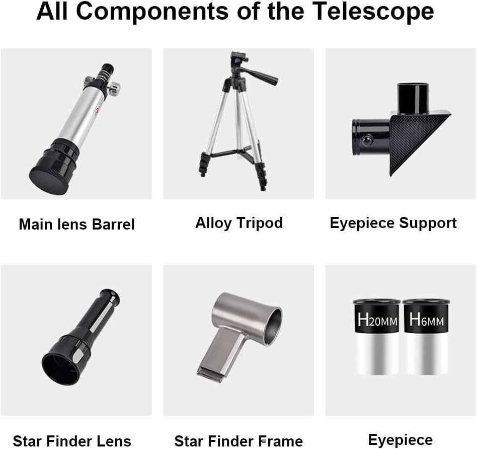 Kids 60mm Refractor Telescope High Magnification Tripod Beginner Science Kit