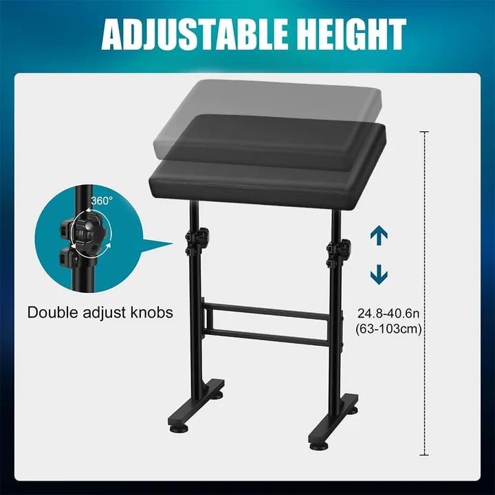 XXL Tattoo Arm Rest Stand Adjustable Height Large Soft Pad Studio Support