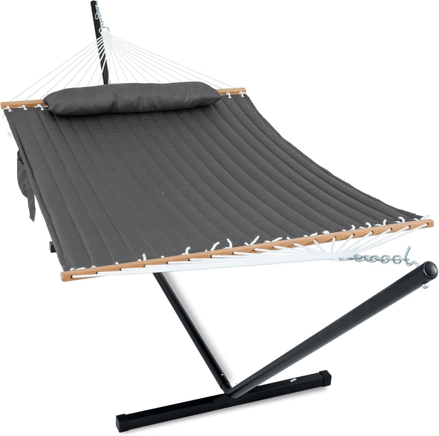 2 Person Hammock w/ Stand Outdoor | 475lbs Max | Extra Wide & Comfy 🌞