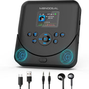 Portable CD Player Bluetooth TFT Display Rechargeable Anti Skip TF