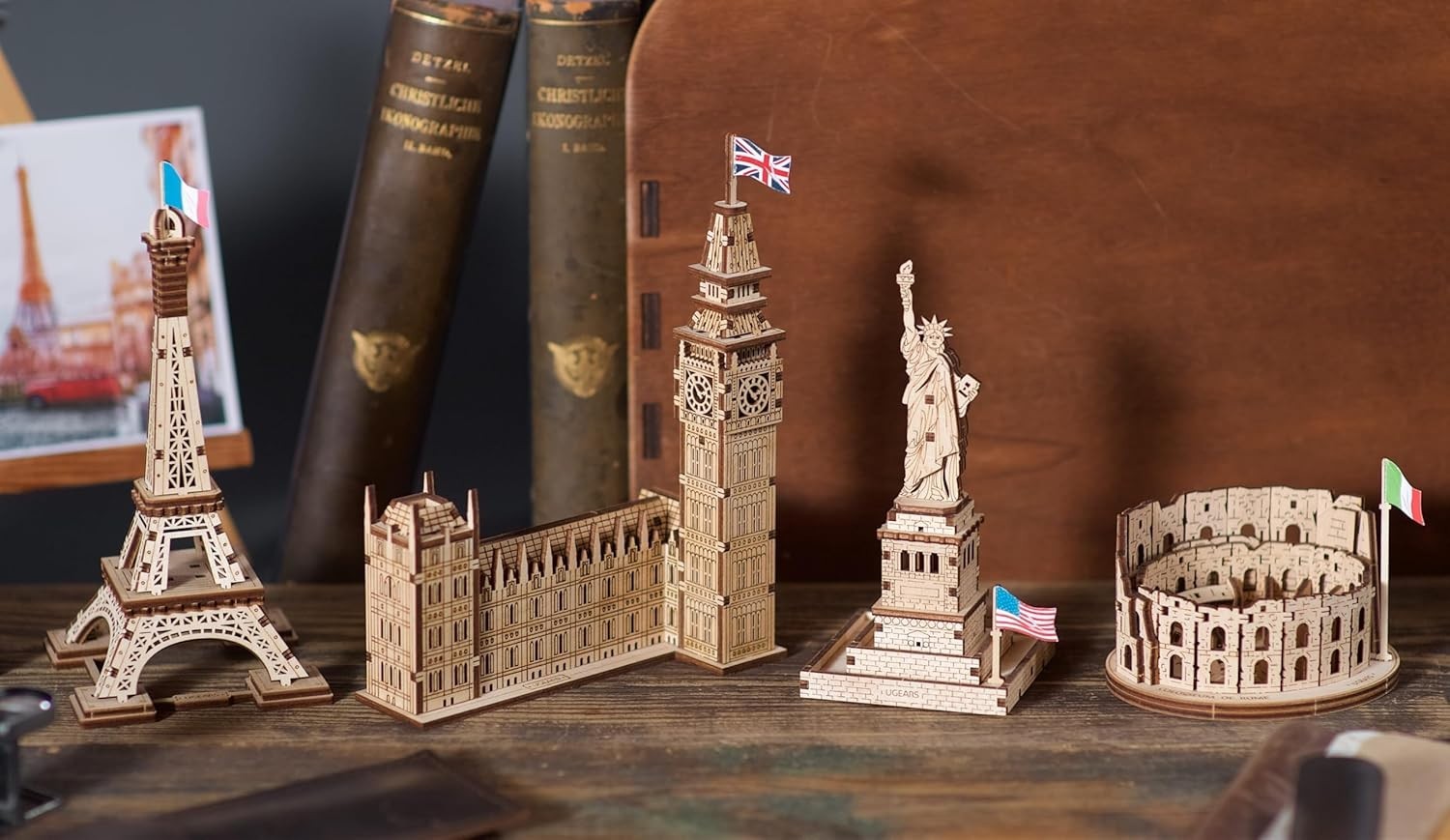 3D Wooden Rome Colosseum Puzzle Kit - Realistic DIY Model Building Set