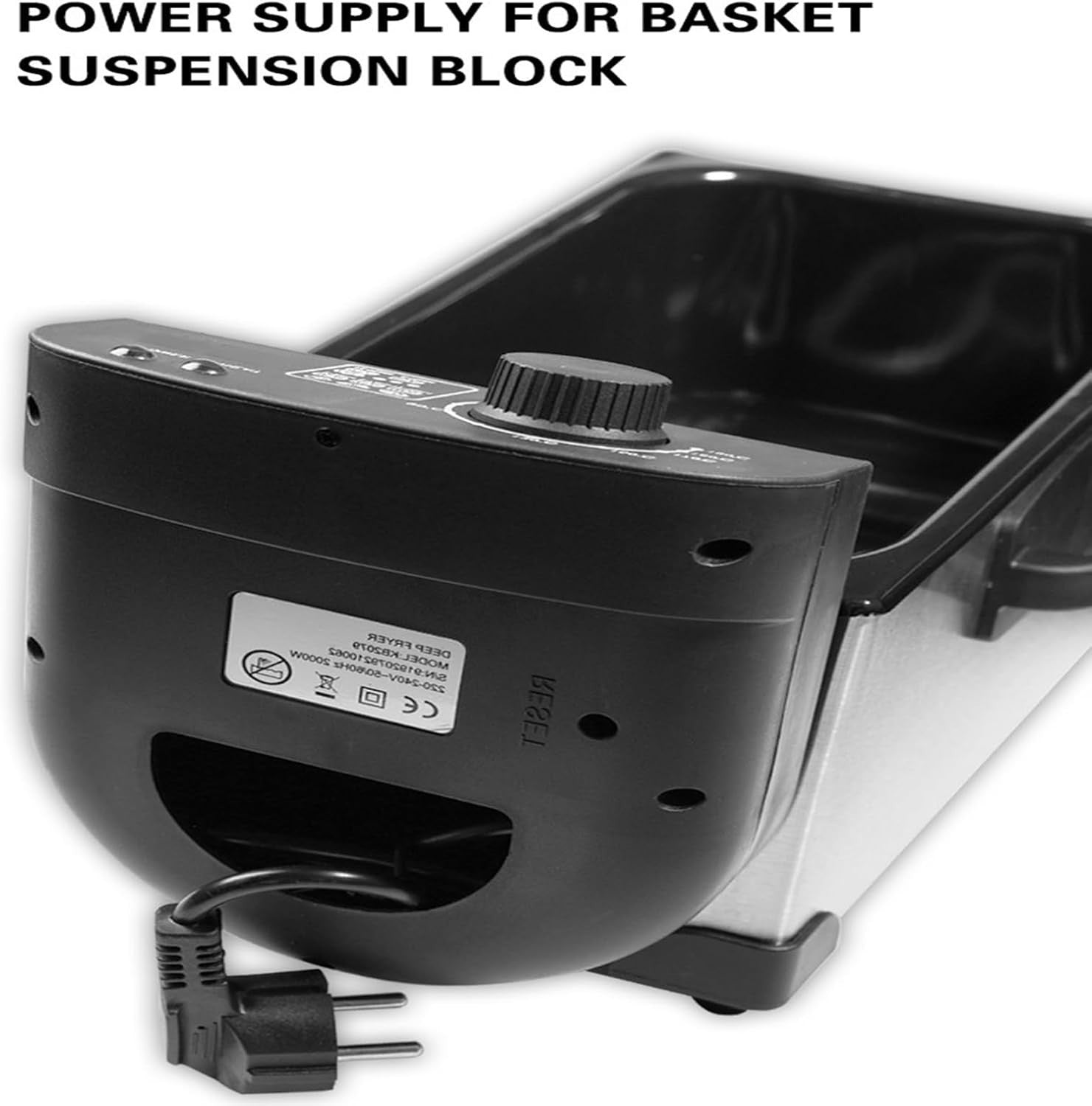 3L Deep Fat Fryer Stainless Steel 2200W Basket Glass Lid