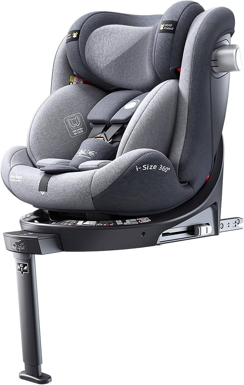 360° Swivel i-Size Baby Car Seat ISOFIX 40–150cm Newborn to 12 Years