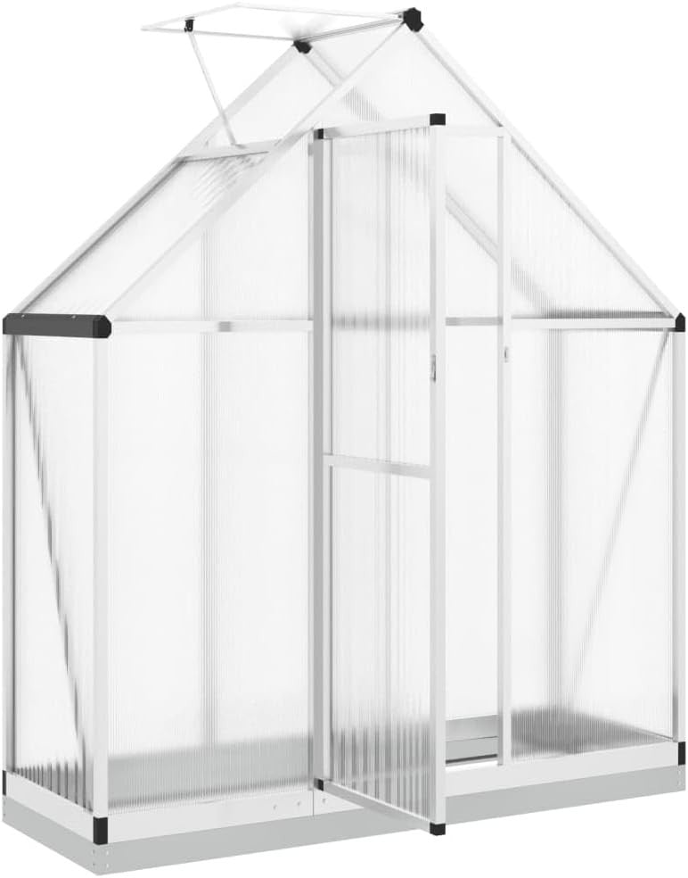 Aluminium Walk-In Greenhouse 169x58x202cm Polycarbonate Weatherproof