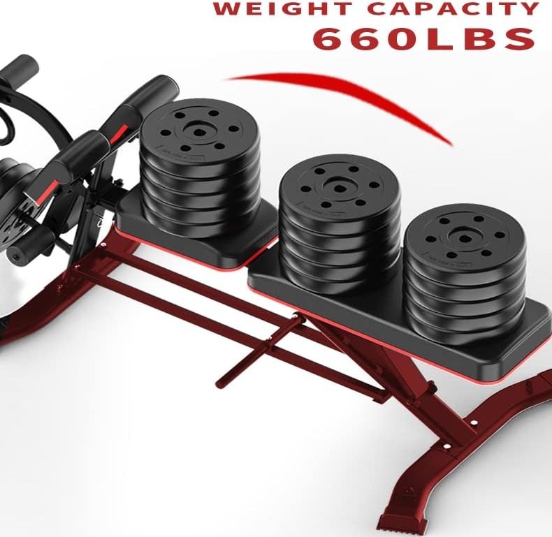 Adjustable Weight Bench with Leg Extension 330lb Home Strength Trainer