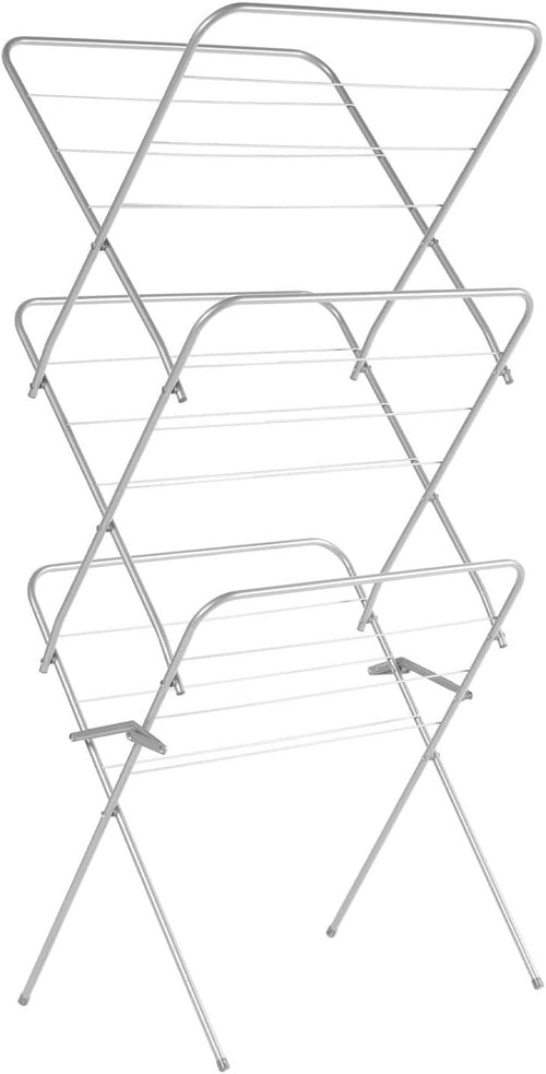 3 Tier Clothes Airer Folding Drying Rack 15m Space Indoor Laundry Horse